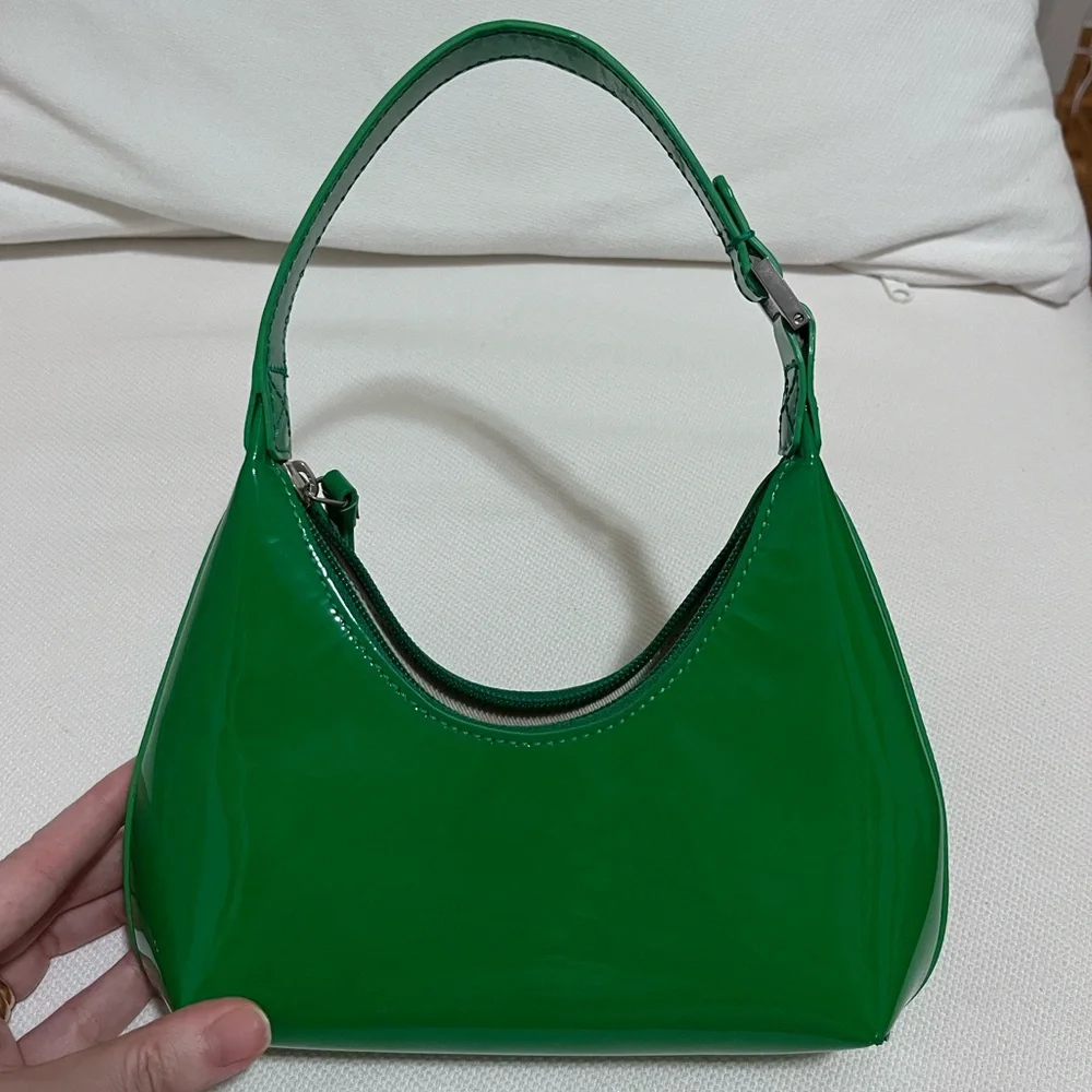 By far bag baby amber patent green genuine leather. Brat summer green! - Picture 1 of 5
